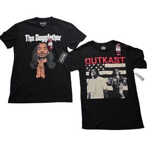 Snoop Dogg Outkast Graphic Tee Lot Rap Streetwear Black Small Bundle